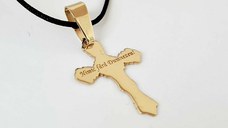 Pandantiv Cruce - Gravura personalizata - Aur Galben 14K