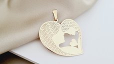 Pandantiv Inima - Mama si Fiica - Aur 14k