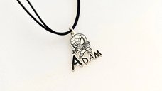 Pandantiv Spiderman - Personalizat cu nume - Argint 925 - Snur colorat