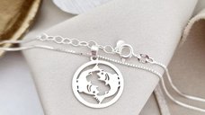 Pandantiv Zodia Pesti - Lantisor din Argint 925 in Stil Elegant