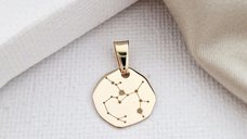 Pandantiv Zodiacal 12mm - Aur Galben 14K - Chic Bijoux