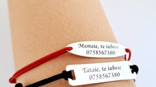 Set 2 bratari - Mamaie si Tataie - Argint 925 - snur reglabil