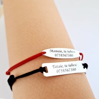 Set 2 bratari - Mamaie si Tataie - Argint 925 - snur reglabil - 1