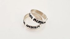Set 2 inele personalizate Proud of my sister din argint 925