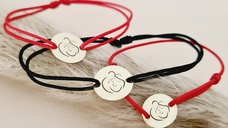 Set 3 bratari Familie - Aur 9K cu snur ajustabil