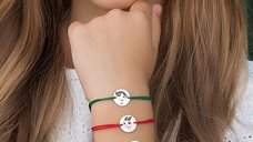 Set 3 bratari personalizata - Banuti 12 mm - Fetitele Powerpuff - Argint 925 - snur reglabil