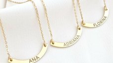 Set Arcuirea Prieteniei – Lantisoare personalizate pentru Surori sau Prietene - Argint 925 placat cu Aur Galben 18K