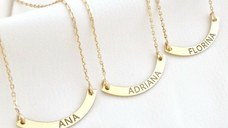 Set Arcuirea Prieteniei – Lantisoare personalizate pentru Surori sau Prietene - Argint 925 placat cu Aur Galben 18K