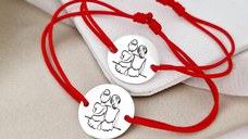 Set Cadou 2 bratari surori / prietene - banut din Argint 925, snur reglabil