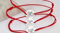 Set Cadou 3 bratari surori / prietene - banut din Argint 925, snur diverse culori