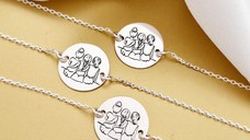 Set Cadou 3 bratari surori / prietene - banut si lantisor din Argint 925