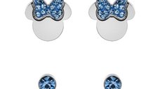 Set Cercei Disney Minnie Mouse - Otel Medical Inoxidabil si Cristale Albastre