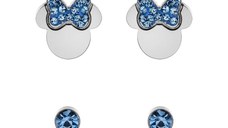 Set Cercei Disney Minnie Mouse - Otel Medical Inoxidabil si Cristale Albastre