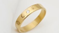 Verigheta Cosmos pentru dama - Argint 925 placat cu Aur Galben 18K si diamant alb