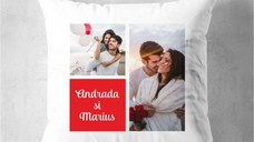 Perna personalizata cu doua fotografii si text