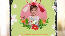 Piatra personalizata cu o fotografie si text pentru Martisor