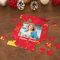 Puzzle personalizat cu 1 fotografie de Craciun si text - 1