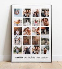 Tablou personalizat cu 20 de fotografii si mesaj - 1