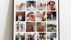 Tablou personalizat cu 20 de fotografii si mesaj