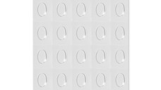 Decor de unghii transparent - Oval