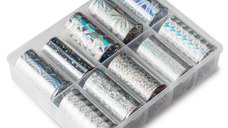 Folie de transfer set 10 Holographic Silver