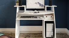 Birou Pc Skm  4 Ro Alb 123x50x77 cm