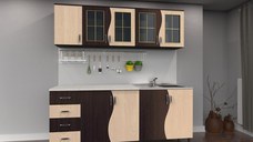 Bucatarie CIP S 2m, Wenge + Mesteacan