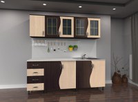 Bucatarie CIP S 2m, Wenge + Mesteacan - 1