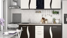 Bucatarie CIP3S - C1 Wenge + Alb Hacienda