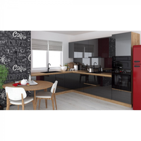 Bucatarie colt Chelsea V2, 221 300x60x200 cm, Gri antracit  Stejar K003 - 1