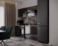 Bucatarie Daria, 240x60x200cm, Gri - 1