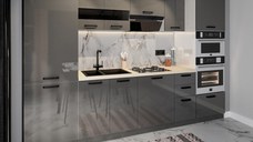 Bucatarie Daria, MDF Gri Antracit, 303x60x200cm