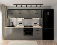 Bucatarie Daria V2, 240x60x200cm, Gri antracit - 1