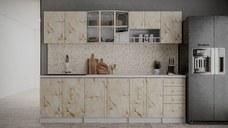 Bucatarie Karina, 260 x 32   60 x 200 cm, Marmura