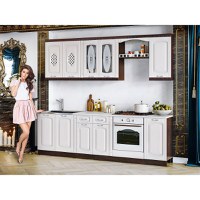 BUCATARIE KATIUSA MDF 2.6M, RO, WENGE+ALB - 1