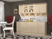 Bucatarie Korona Mebel MDF 2m, 200x60x200 cm, Mesteacan - 1