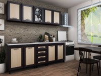 Bucatarie Magda 200X60X200, Wenge + Mesteacan - 1