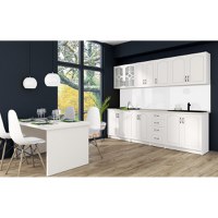 Bucatarie Olea 2.6m MDF Ro, ALB - 1