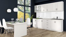 Bucatarie Olea 2.6m MDF Ro, ALB
