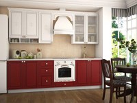 Bucatarie Versailles MDF 2.6m, Rosu - 1
