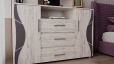 Comoda Laguna RO Stejar K001 135x40x82 cm