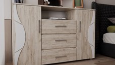 Comoda Laguna RO Stejar K002 135x40x84 cm