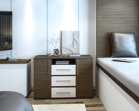 Comoda Maya Wenge Acril Alb 120x45x86 cm - 1