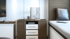 Comoda Maya Wenge Acril Alb 120x45x86 cm