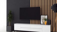 Comoda MP1 Alb Acril 220x40x55 cm