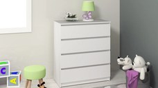 Comoda MP5 4Sertare Alb 90x44x103 cm