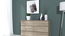 Comoda MP6 6S Stejar K002 130x44x80 cm