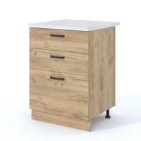 Corp Inferior Vio 60 3S Stejar Aur K003 60x60x85 cm - 1