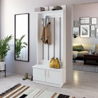 Cuier hol Yana Alb Nimfa 80x37x200 cm - 1