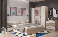 Dormitor Lesi RO Sonoma Alb - 1